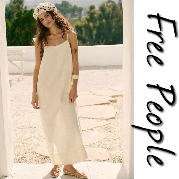 Free People Dresses & Skirts - Free People Aspen Linen Maxi Dress NWT M